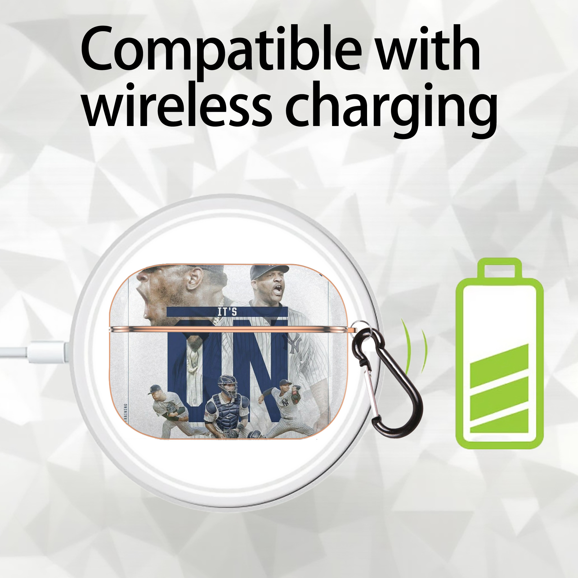 CC Sabatnia 16 AirPods Pro Protective Case Rose Gold, Flexible PC Material, Precise Fit, Anti-Slip Cover, Full Protection, Fingerprint Resistant, Washable With Keychain