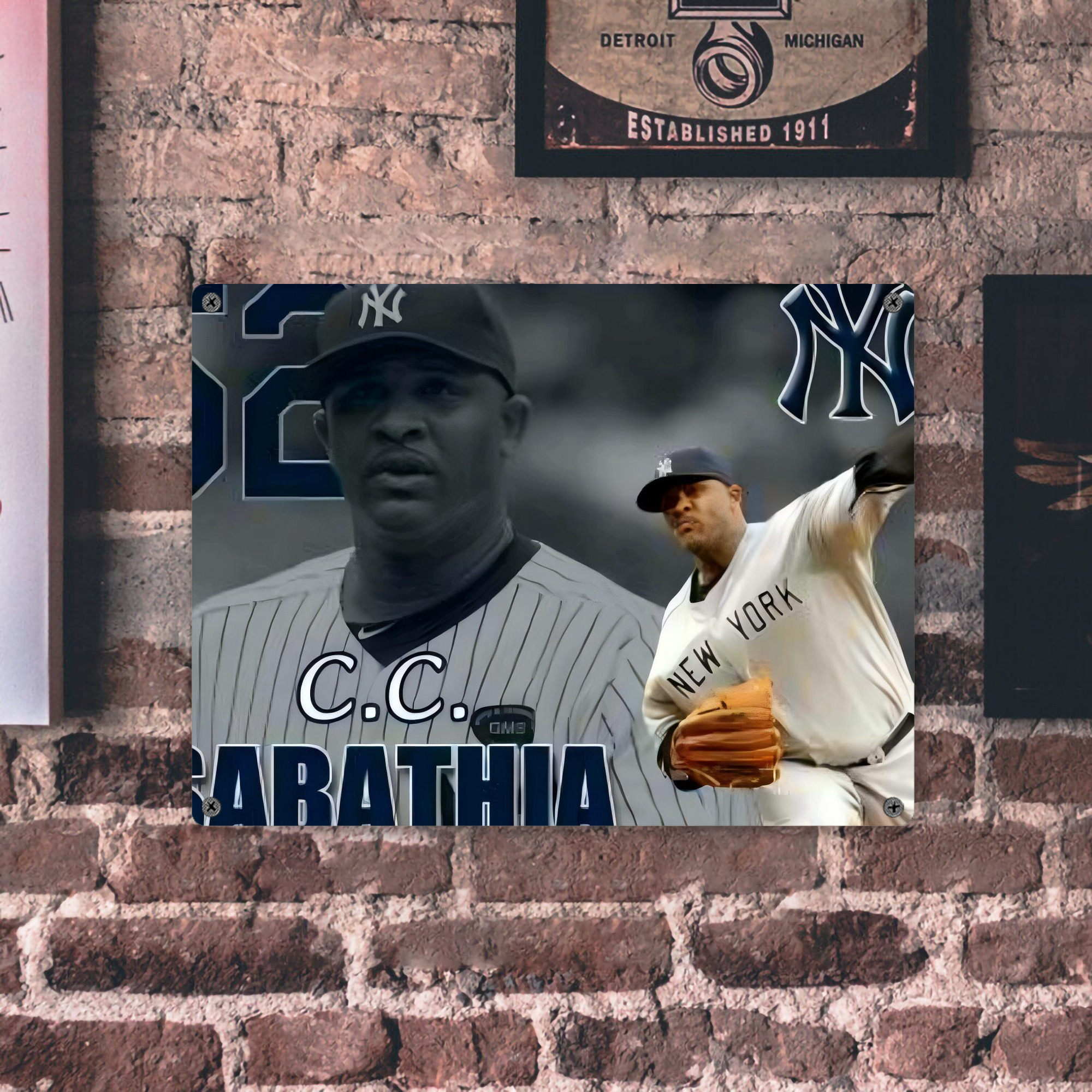 CC Sabatnia 32 Vintage Metal Tin Sign 16x12 – Full-Print Iron Wall Decor – Durable, Fade-Resistant – Easy To Hang – Ideal For Home, Bar, Kitchen & Office Decor