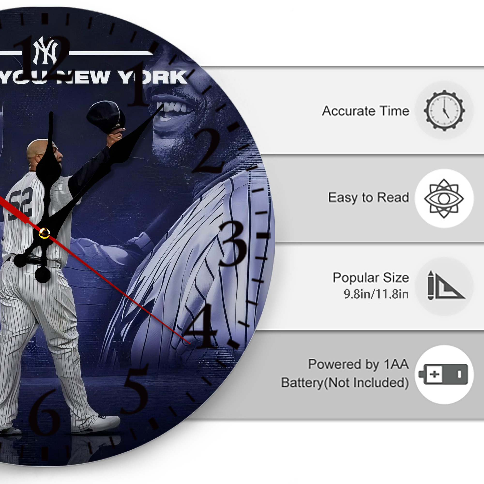 CC Sabatnia 30 Silent Round Wall Clock – Modern & Stylish DIY Design, Durable Wood Construction, Easy To Install – Perfect For Office, Bedroom, Living Room, And More