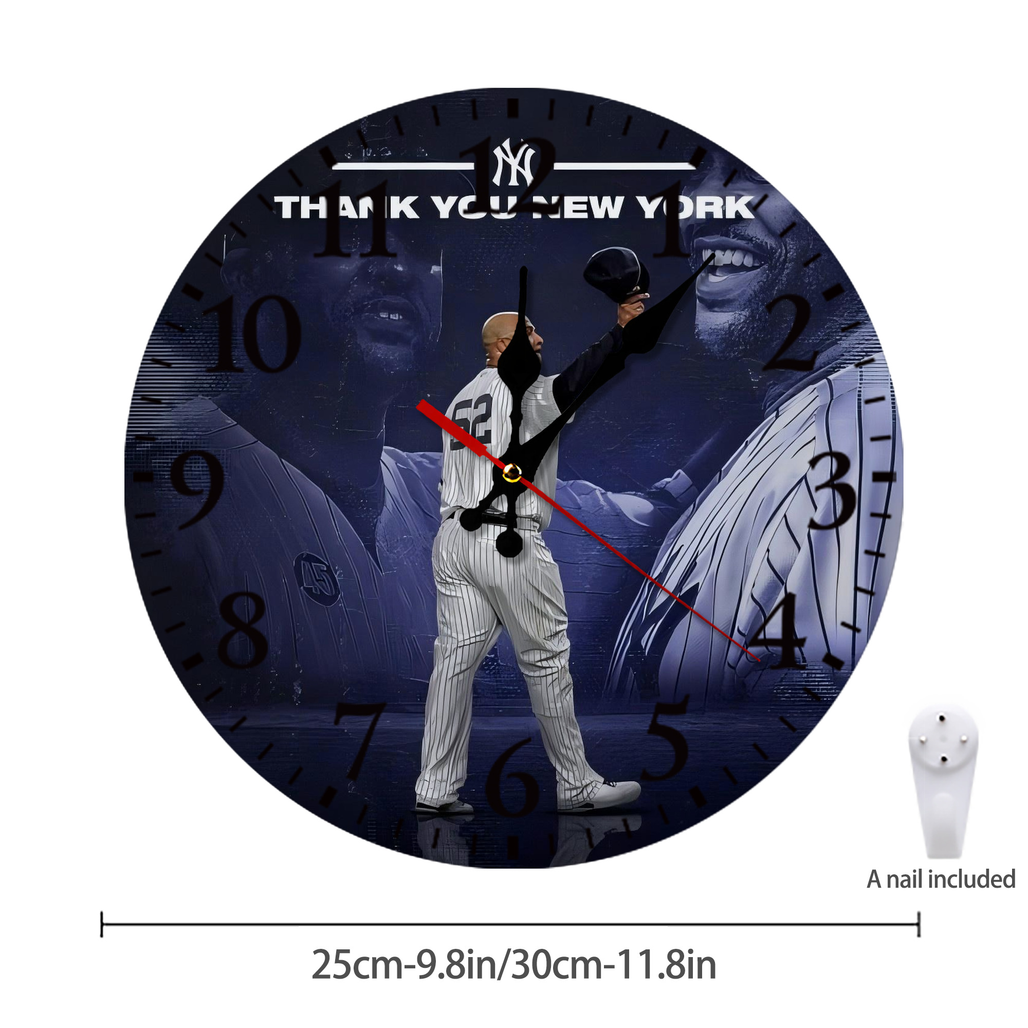 CC Sabatnia 30 Silent Round Wall Clock – Modern & Stylish DIY Design, Durable Wood Construction, Easy To Install – Perfect For Office, Bedroom, Living Room, And More